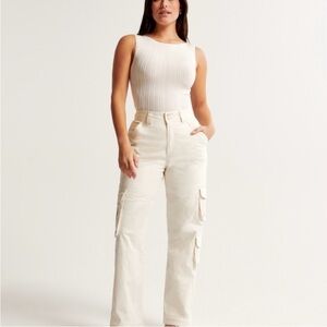 Abercrombie & Fitch Off-White Cargo Pants